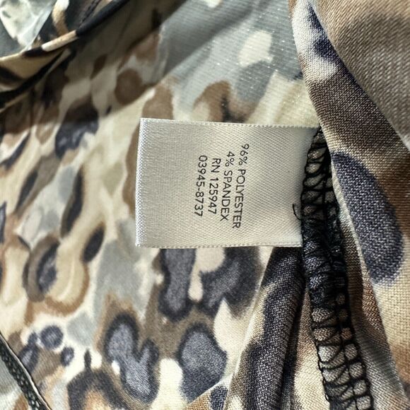 CJ Banks Tank Top Womens Blouse Black Multi Color Sheer Size 1X - Picture 13 of 15